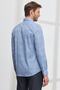 Men's Blue Slim Fit Slim Fit Hidden Button Collar 100% Cotton Printed Shirt - 8