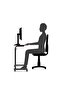 Height Adjustable Work Desk That Can Be Used While Standing and Sitting - Walnut (with Brake Wheels) - 2