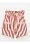 Lcw Baby Square Collar Short Sleeve Striped Baby Girl Blouse and Shorts Set of 2 - 2