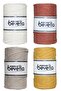 Macrame Rope 3mm Single Twist Macrame Rope Set of 4 Ecru Mustard Tile Beige
