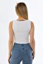 Halter Neck Ribbed Crop Undershirt - 2