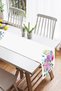 Lilac Color Bunch Lily Motif Decorative Suede Runner - 2