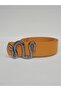 Women's Mustard Yellow Belt with Snake Buckle, Jean Belt, Jacket Belt, Trouser Belt - 2