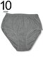 Women's Gray Cotton Ribbed Bato Panties - 2