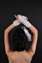 Polka Dot Bridal Voilet and Lace Bridal Gloves - 2