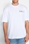 Beyaz Oversize/Geniş Kesim Baskılı %100 Pamuklu T-Shirt TMNSS23TS00238 - 3