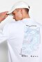 Beyaz Oversize/Geniş Kesim Baskılı %100 Pamuklu T-Shirt TMNSS23TS00238 - 4