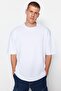 Beyaz Oversize/Geniş Kesim Kısa Kol Mistik Baskılı %100 Pamuklu T-Shirt TMNSS23TS00236 - 3