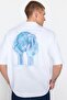 Beyaz Oversize/Geniş Kesim Kısa Kol Mistik Baskılı %100 Pamuklu T-Shirt TMNSS23TS00236 - 5