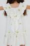 3-8 Years Embroidered Patterned White Girl's Dress - 3