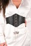 Women's Elastic Corset Belt Silver Butterfly And Chain Lace-up Elastic Belt Dress Belt Waist Belt - 2