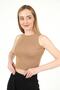 Halter Neck Ribbed Crop Undershirt