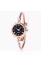 Rose-black Thin Bracelet Round Vintage&retro Watch - 2