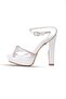 Stone White Color Women's Heeled Shoes - 6