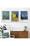 Set of 3 Natural Wood Laminated Frame Classic Works Abstract Vincent Van Gogh 30X40Cm 40X60Cm Hpn137