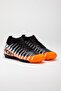 Unisex Sock-Fitted Astroturf Football Shoes Orange Black - 7