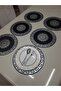 6 Pieces / Velvet Lux Foil Embroidered Placemat Set (Black with Silver Embroidery) / 33cm Round - 2