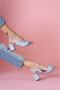 Dubbo Blue Bow Heeled Sandals - 2
