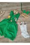 Safari Concept Baby Boy Green Salopette Bow Tie Socks Set Cake Blast 1 Year Old Shoot - 3