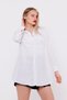 Boyfriend Classic Hidden Placket White Women's Shirt