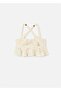 Girl's Strappy Blouse Beige - 4