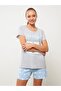 Dream Crew Neck Printed Short Sleeve Women's Pajama Set - 2