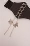 Women's Elastic Corset Belt Silver Butterfly And Chain Lace-up Elastic Belt Dress Belt Waist Belt - 7