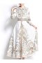 Atlas Fabric Floral Print Dress - 3