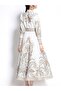 Atlas Fabric Floral Print Dress - 4