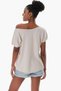 Women's Boat Neck Wide Fit Cotton Thin Knitwear Sweater Light Beige 23s1018 - 5
