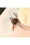 Rose-black Thin Bracelet Round Vintage&retro Watch - 3