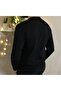 Men's Slim Fit Narrow Cut Crew Neck Long Sleeve Cotton T-Shirt Black - 6