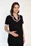 Cotton Corded Front Buttoned Maternity and Pregnant Pajamas Set - 5