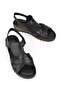 , Women's Genuine Leather Sandals 1411008Z207 Black - 4