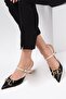 Felicity Black Color Buckle Accessory Open Back Side Buckle Women's Heeled Shoes - 4