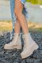 Moni Beige Skin Thick Soled Women's Casual Boots - 2