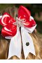 Red and White Bow with Crescent and Star Stones with Turkish Flag 23 April 19 May School Show Feast Buckle - 3