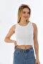 Halter Neck Ribbed Crop Undershirt - 5