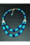 Navy Blue Jasper And Turquoise Necklace - 4