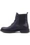- Navy Blue Leather Lace-Up Men's Boots 102-3516-7457 - 3
