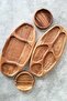 4 Piece Snack and Breakfast Presentation Plate Wooden Decorative Plate