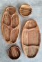 4 Piece Snack and Breakfast Presentation Plate Wooden Decorative Plate - 2