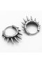 Long Thorny Tumbled Spike Gothic Punk 316l Steel Men's Earrings - 2