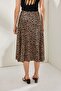 Women's Leopard Mink Wrap Skirt ETK-19000154 - 6