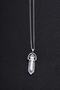 Crystal Quartz Heart And Nails Cut Necklace Set - 2