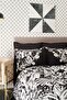 Pio Satin Single 100% Cotton Duvet Cover Set Black - 2