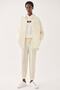 Trevor Comfortable Fit Shirt Collar Standard Size Ecru Color Women's Coat - 4