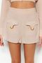 Beige Cotton Beach Shorts & Bermudas - Woven Accessories Tbess23Sr00026 - 3