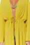 Olive Green Maxi Woven Ruched Beach Kimono&Kaftan TBESS23KM00105 - 4