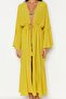 Olive Green Maxi Woven Ruched Beach Kimono&Kaftan TBESS23KM00105 - 5